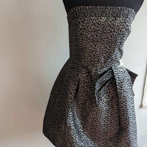 Charlotte Russe Silver & Black Shimmer Mini Dress